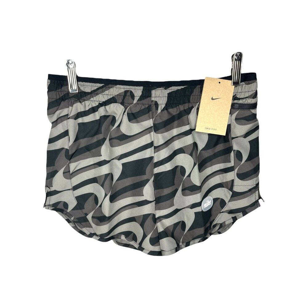 NWT Nike Dri-FIT Icon Clash Tempo Luxe Shorts sz S * Black Gray Running Swoosh